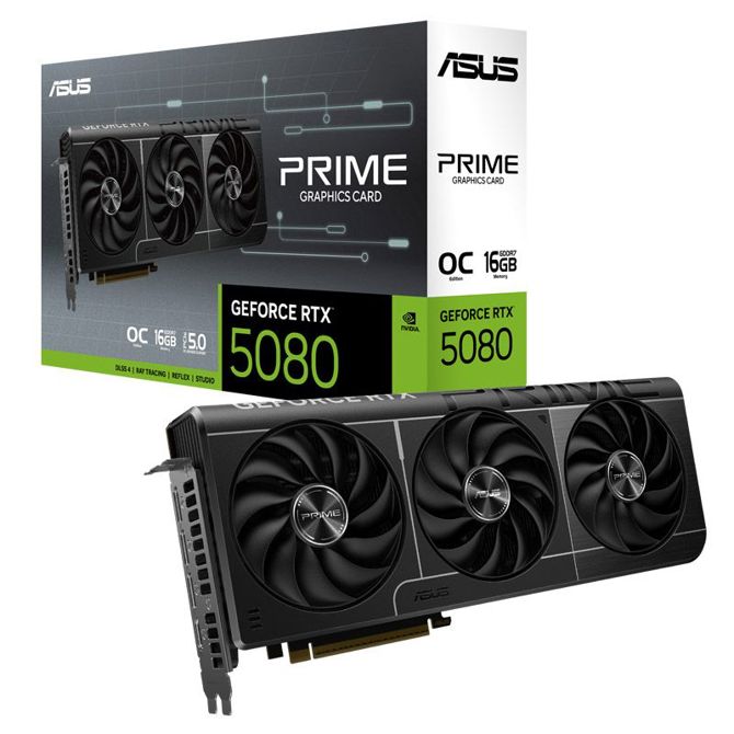 Grafična kartica: Asus GeForce RTX 5080 PRIME OC (DLSS 4, 3x DisplayPort, 1x HDMI 2.1)