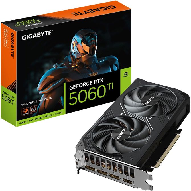 Grafična kartica Gigabyte GeForce RTX 5060 Ti EAGLE MAX OC 8G, 8GB GDDR7, DLSS 4, 3x DisplayPort, 1x HDMI 2.1