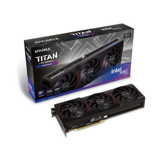 Grafična kartica Intel ARC B580 TITAN Nox OC, 12GB GDDR6, PCIe 4.0, 3xDP, 1xHDMI, Sparkle