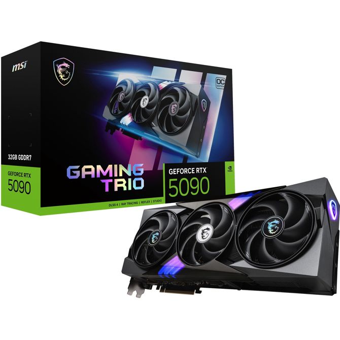 Grafična kartica MSI GeForce RTX 5090 32G GAMING TRIO OC (DLSS 4, 3x DisplayPort, 1x HDMI 2.1)