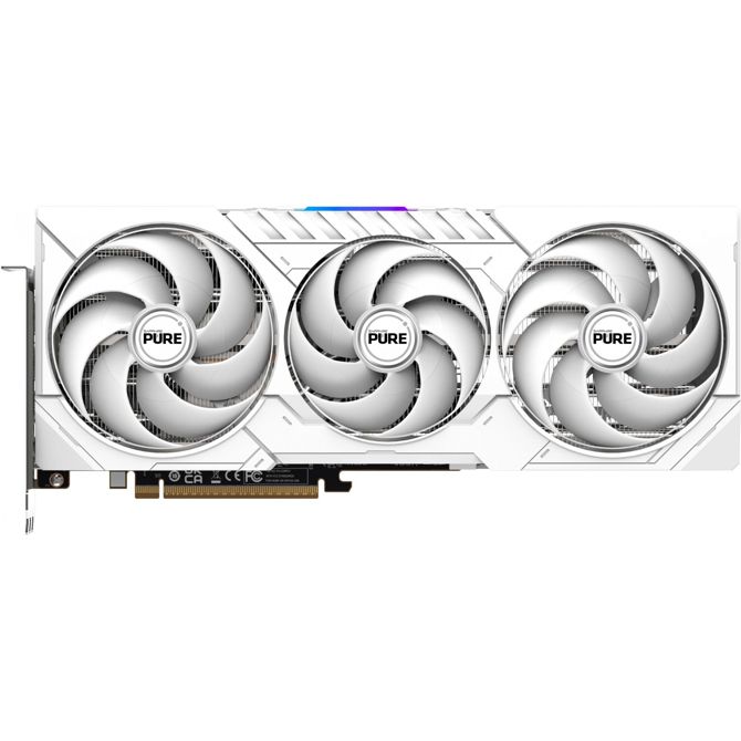 Grafična kartica Sapphire Radeon RX 9070 XT Pure (bela, RDNA4, GDDR6, 2x DisplayPort, 2x HDMI 2.1)