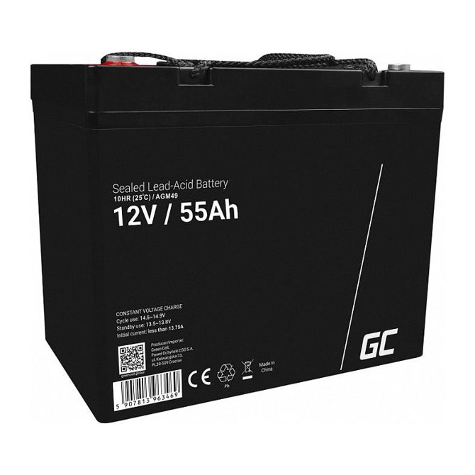Green Cell AGM49 zaprta svinčeno-kislinska baterija 55Ah 12V