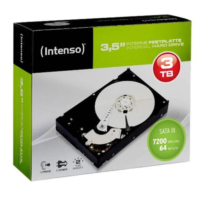 HDD Intenso 3,5  3TB, RETAIL, SATA6Gb/s 64MB, 7200, 2L 6513113