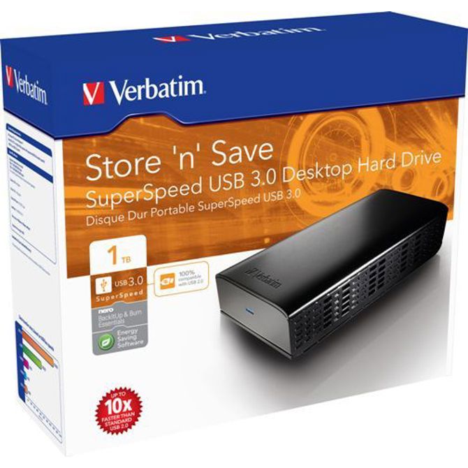 Zunanji prenosni trdi disk VERBATIM 1 TB črn AVT108330
