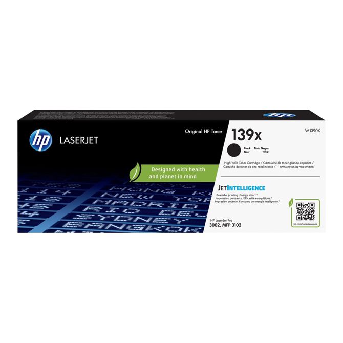 HP 139X izvirna črna tonerska kartuša za LaserJet z visoko zmogljivostjo.