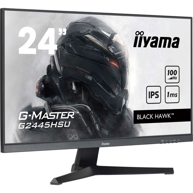 Monitor Iiyama G2445HSU-B2, 60,5 cm (23,8), 1920 x 1080 FHD, 16:9, IPS, 300 cd/m2, 1 ms, črna