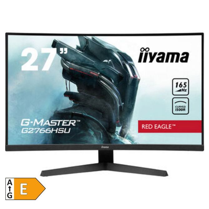 Monitor Iiyama Red Eagle G-master G2766HSU-B1, 68,5 cm (27), FHD, VA, 165 Hz, DP/HDMI/USB, FreeSync, zvočniki, ukrivljen, gaming