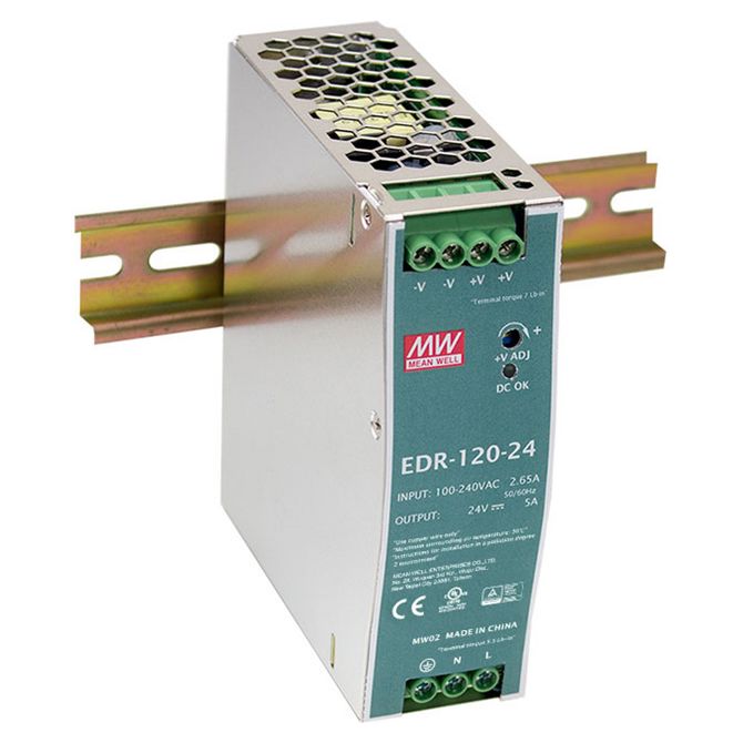 Indijski napajalnik POW-4841 48VDC 120W DIN letev PoE