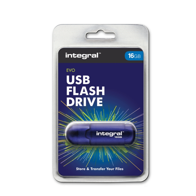 INTEGRAL EVO 16GB USB2.0 MODER spominski ključek - INFD16GBEVOBL