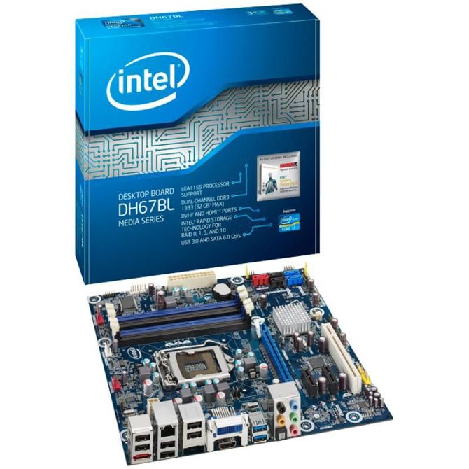 Intel DH67BL osnovna plošča, S1155