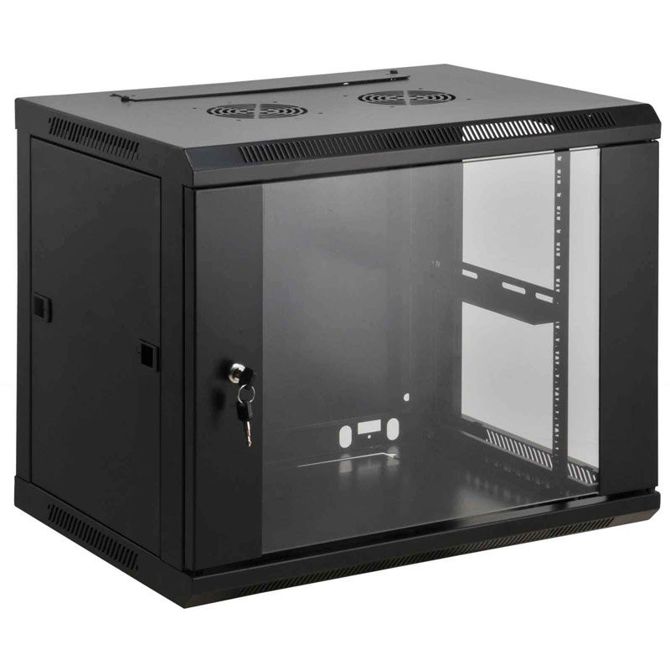 INTELLINET 19'' 9U 600x450 črna zidna komunikacijska omara