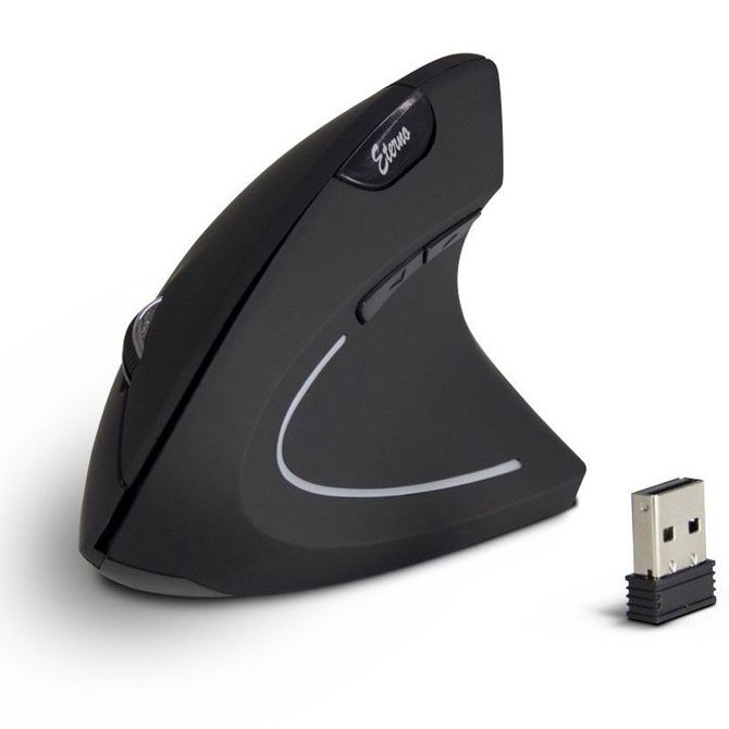 Brezžična miška INTER-TECH Eterno KM-206R ( USB/ za desničarje/ optična/ vertikalna)