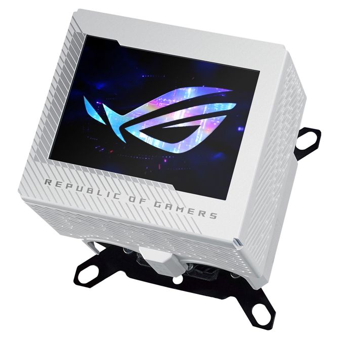 K ASUS ROG Ryujin III WB Beli LCD CPU-vodni blok