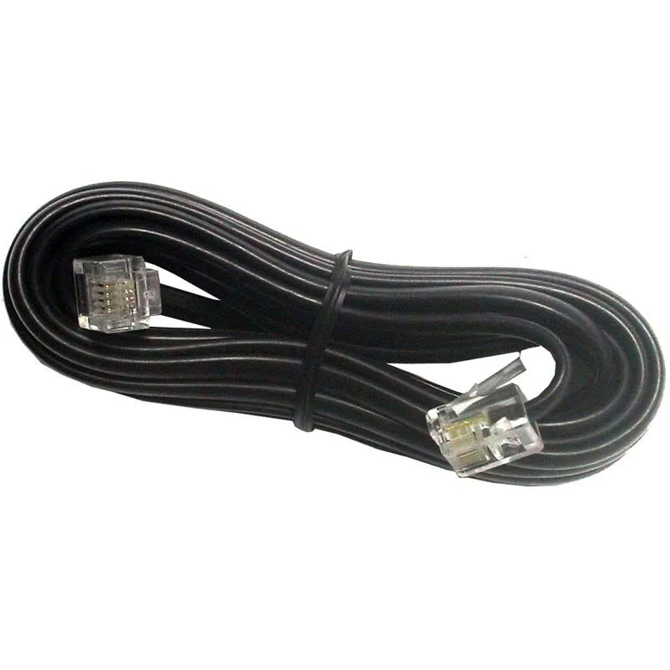 Telefonski kabel Cabletech, ploščati, 10 m, črn 