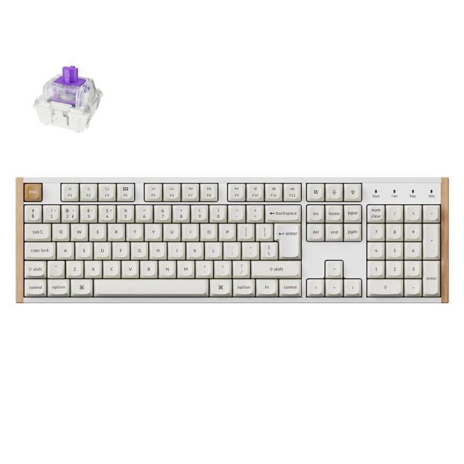 Brezžična mehanska tipkovnica Keychron K10 HE  aluminij Gateron nebula mag stikala RGB Bela - Special Edition (K10H-Q1-UK)
