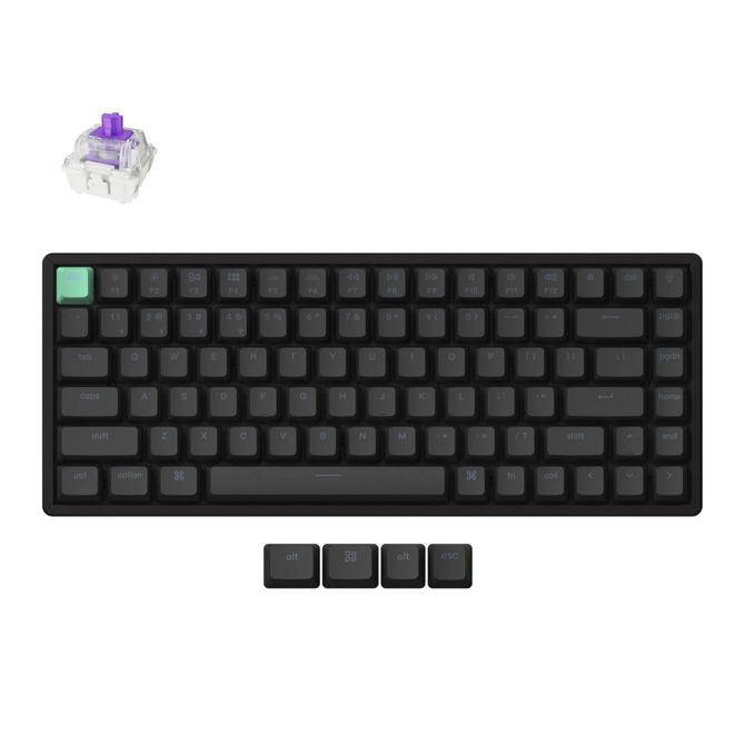 Brezžična mehanska tipkovnica Keychron K2 HE  aluminij Gateron nebula mag stikala RGB Črna (K2H-J1-UK)