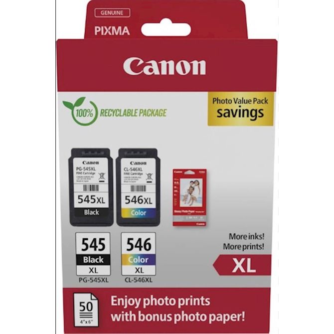 KOMPLET CANON PG-545XL / CL-546XL IN FOTO PAPIR GP-501 8286B011AA