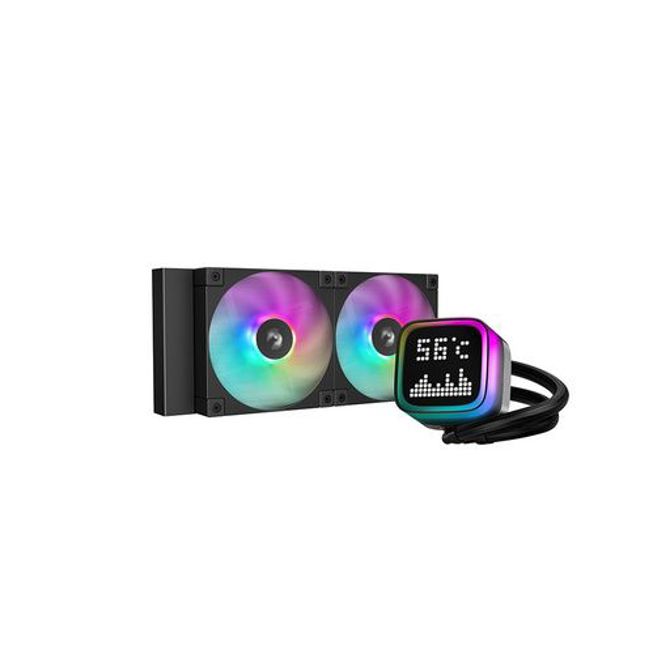 Komplet za tekočinsko hlajenje AIO Liquid Cooler DeepCool LP240, 240mm, Matrix, ARGB, črn