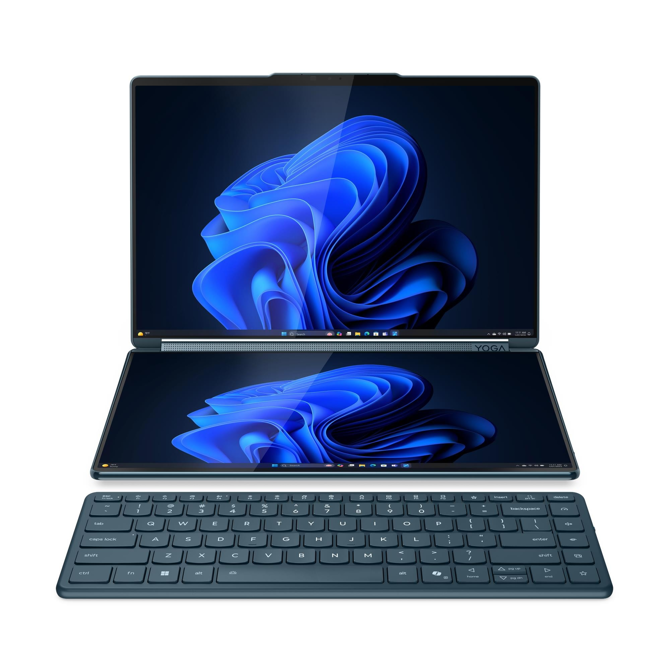 Prenosnik Lenovo Yoga Book 9 Intel Ultra 7-255H/32GB/SSD 1TB NVMe/2x 33,8 cm (13,3) 2.8K OLED 120Hz MT/UMA/Win11Home, Tidal Teal (83KJ0008RM)