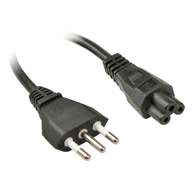 LINDY IEC napajalni kabel 2 m Italijanski napajalnik IEC320 C5