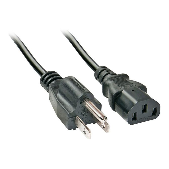 LINDY IEC napajalni kabel US vtič komplet 18AWG USA 3-pinski 2 m