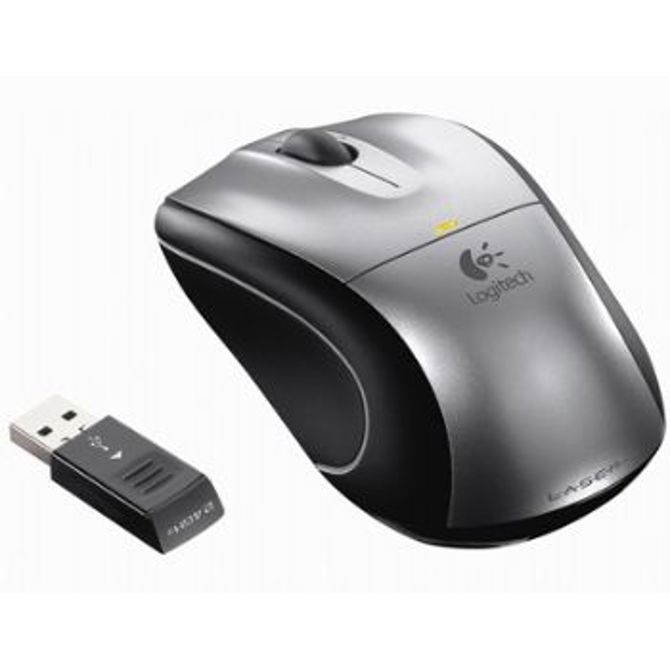 Logitech V450 Cordless Laser Mouse for Notebook, USB, srebrna
