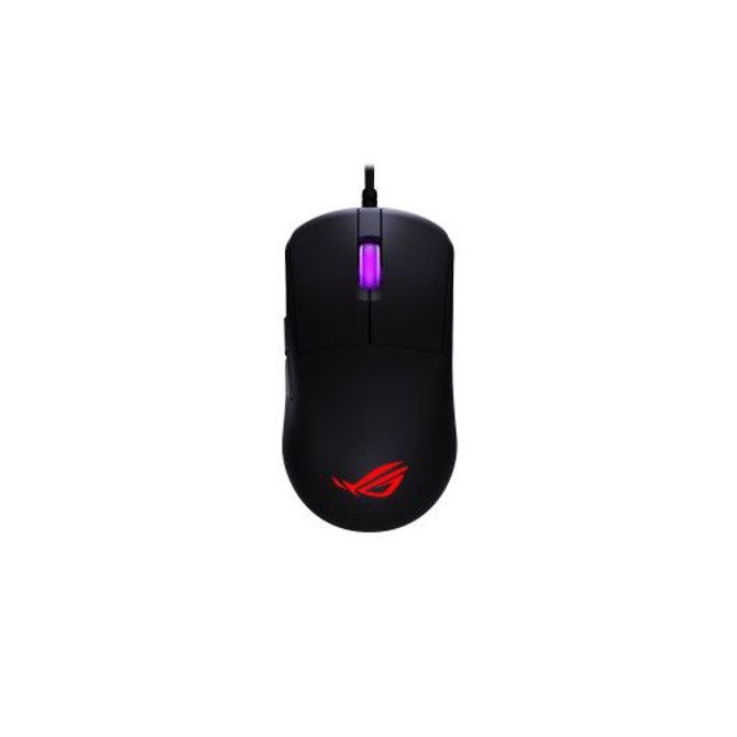 Miška ASUS ROG Harpe Mini Core, gaming, 12000 DPI, 52 g, PTFE nogice, Paracord kabel, RGB, črne barve