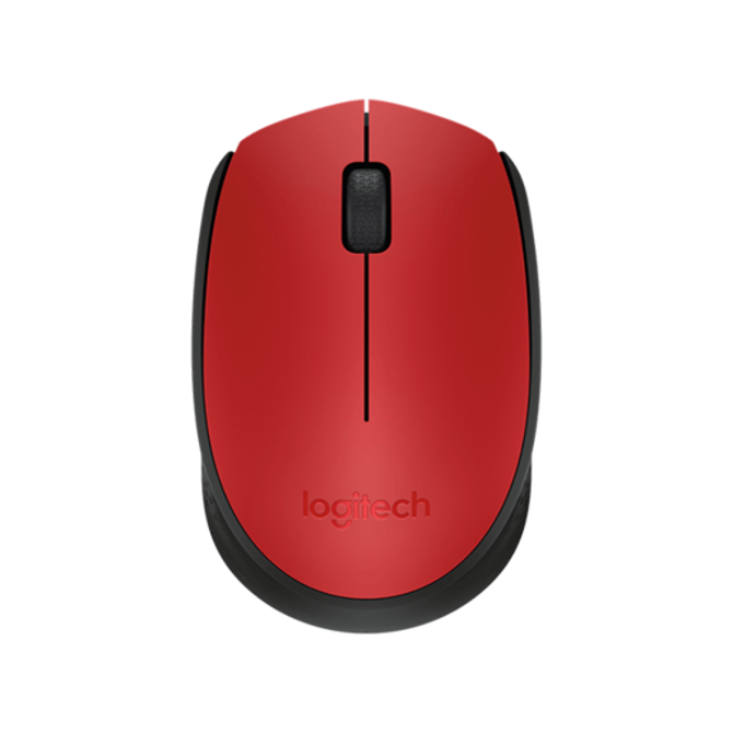 Miška Logitech M171 Wireless, rdeča