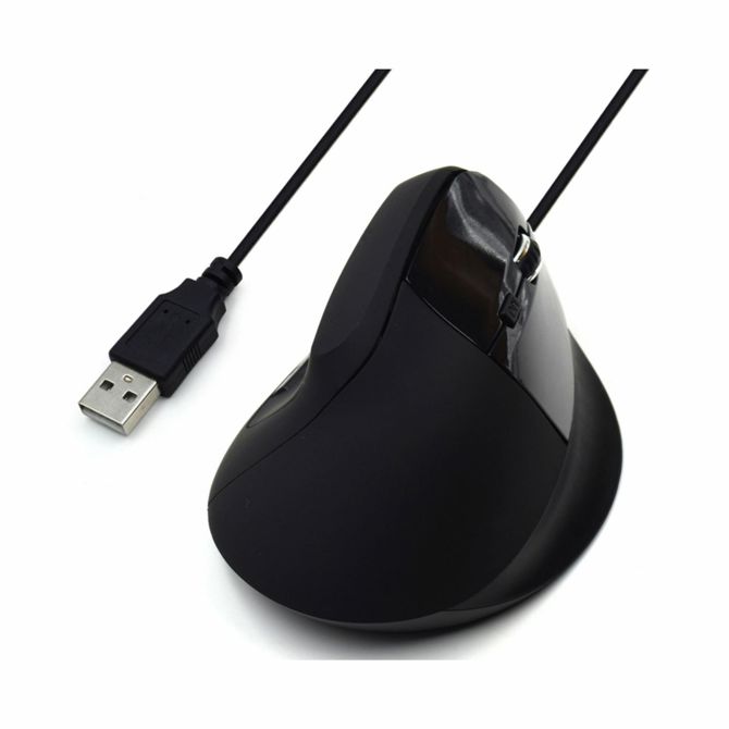 Miška vertikalna Ewent optična USB črna