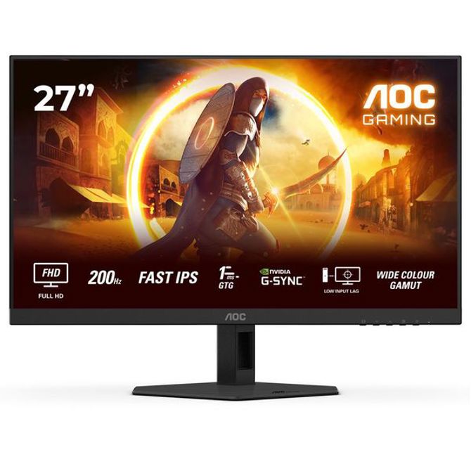 Monitor AOC 27G4HRE (68,6 cm (27), črna (mat)/rdeča, FullHD, Fast-IPS, HDR10, HDMI, DP, 200Hz plošča)