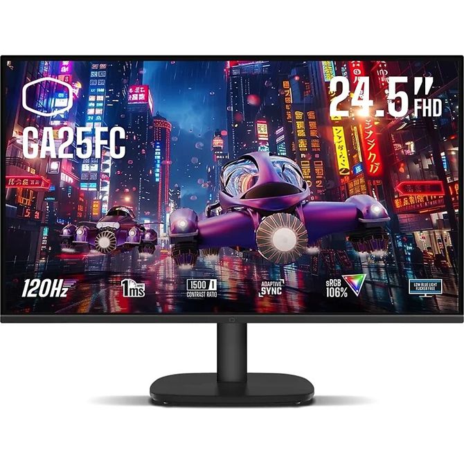 Monitor Cooler Master GA25FC (62,2 cm (24,5), črn, FullHD, IPS, Adaptive-Sync, 120Hz panel)