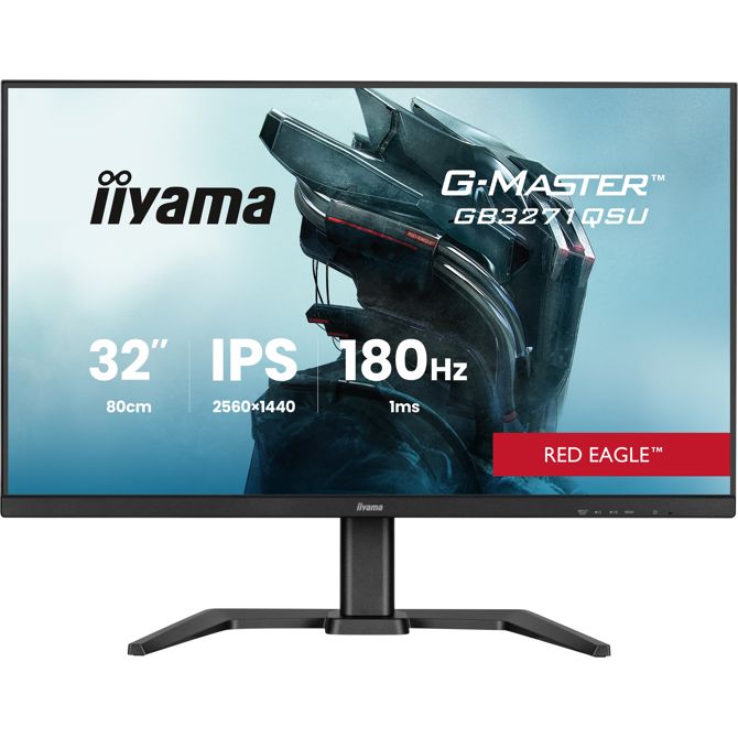 Monitor Iiyama G-Master GB3271QSU-B2 Red Eagle (80 cm (31,5), črna (mat), QHD, IPS, FreeSync Premium, 180Hz plošča)