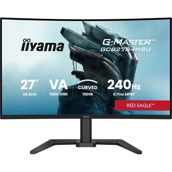 Monitor Iiyama G-Master GCB2784HSU-B1 27, ukrivljen, FullHD, 240 Hz, FreeSync Premium, nastavljivo stojalo