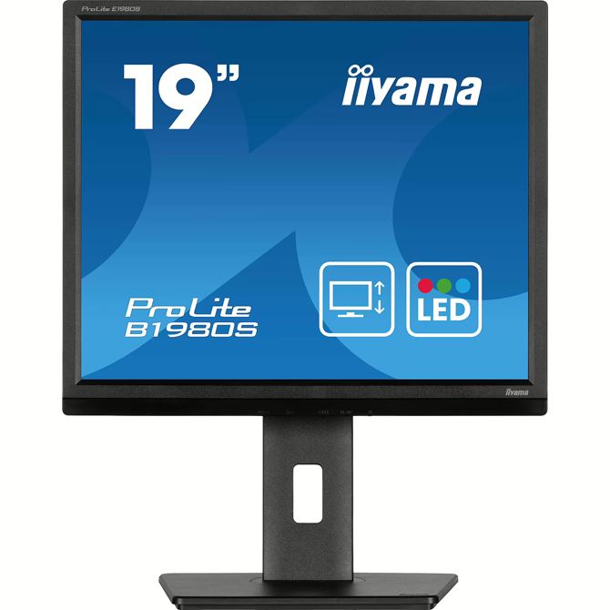 Monitor  Iiyama ProLite B1980S-B1 48 cm (19), SXGA, TN, HDMI, DP, ergonomsko stojalo, črna