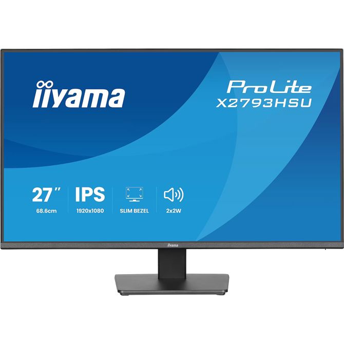 Monitor Iiyama ProLite X2793HSU-B1 27, IPS, FullHD, 120Hz, HDMI/DP/USB, zvočniki, črna (mat)