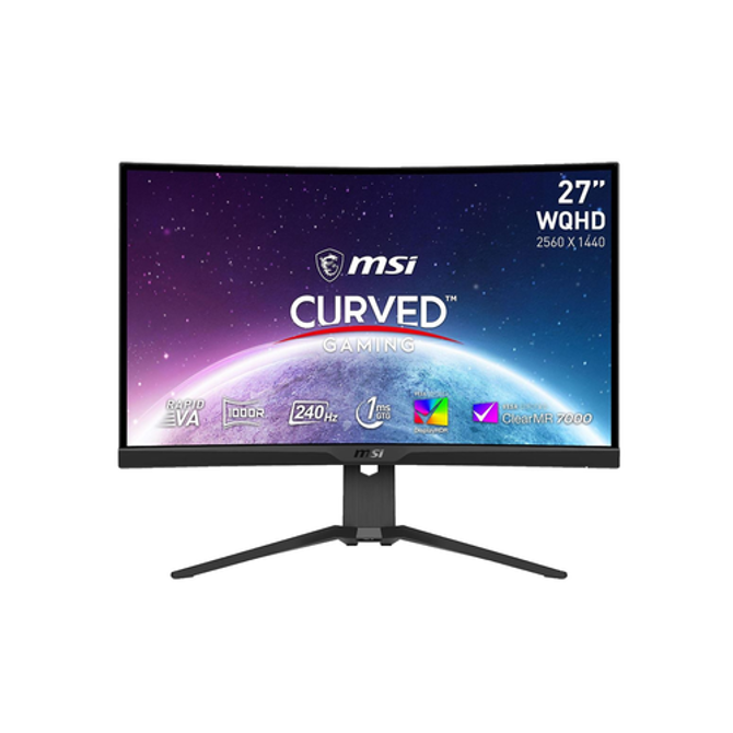 Monitor MSI MPG 275CQRXFDE 69 cm (27-palčni), WQHD, Rapid VA, ukrivljen, 2560 x 1440, 16:9, 400 cd/m², 240 Hz, HDR