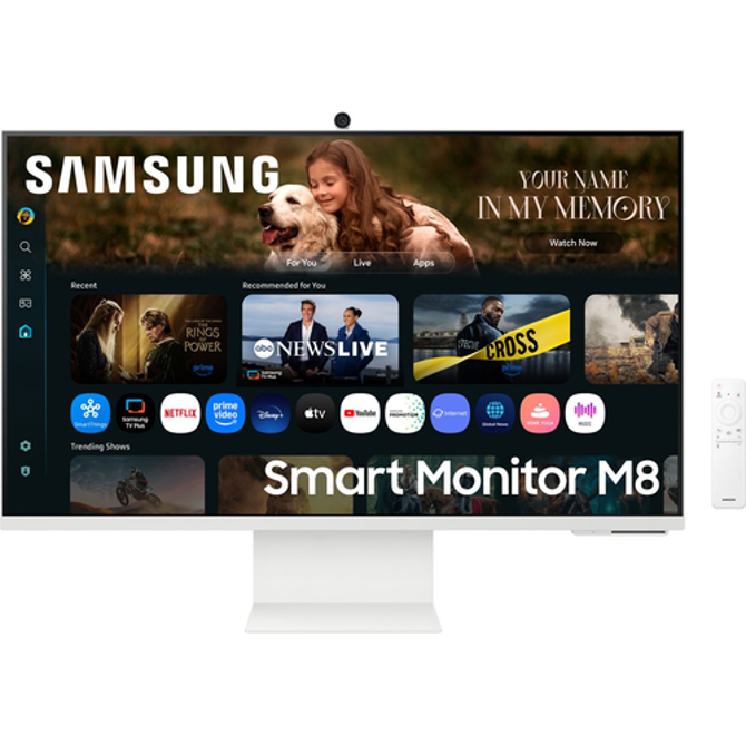 Monitor Samsung S32FM801UU (80 cm (32), bel, UltraHD/4K, VA, HDMI, USB-C, zvočniki)