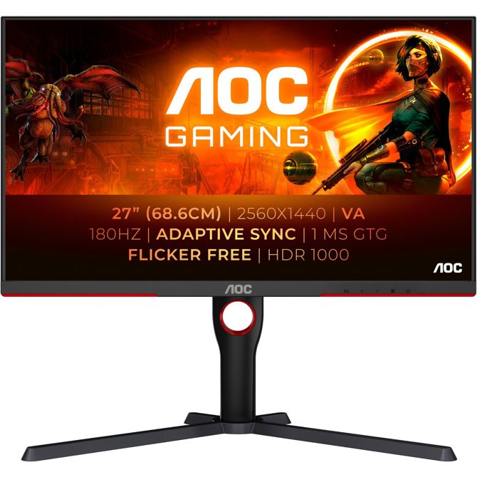 Monitor AOC AGON Q27G3XMN/BK 27 QHD VA Mini LED 180Hz 1ms Adaptive-Sync