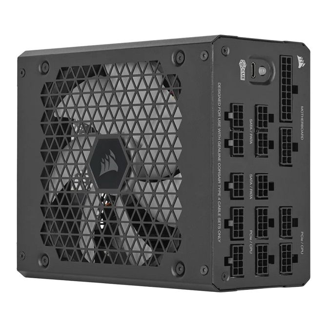 Napajalnik Corsair HX1000i 1000W ATX 3.0 80 PLUS Platinum popolnoma modularen črn