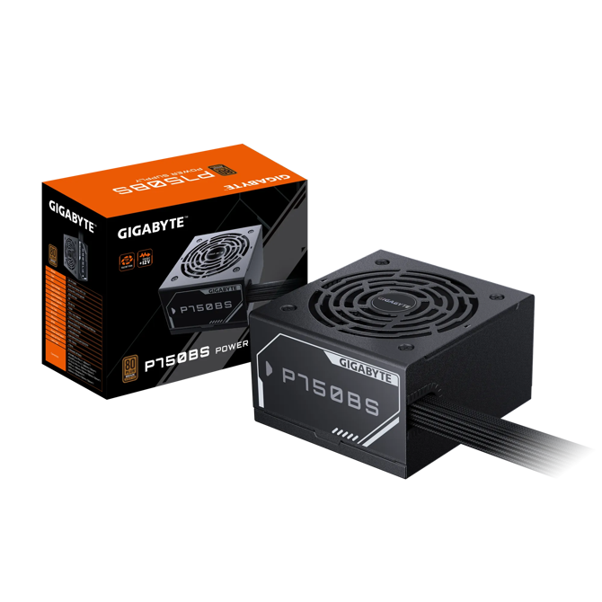 Napajalnik za računalnik Gigabyte GP-P750BS (črn, 4x PCIe, upravljanje kablov, 750 W)