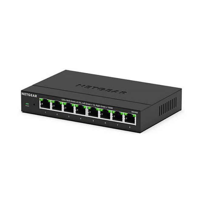 NETGEAR 300 Series Plus MS308 - Stikalo - Večgigabitno - upravljano - 8 x 100/1000/2,5G - Namizno, montažna palica