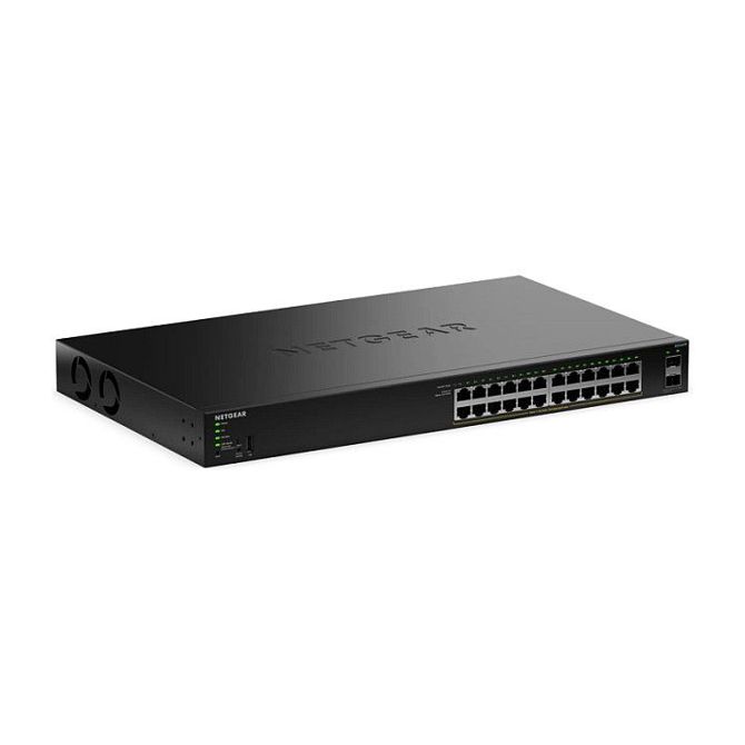 NETGEAR GS324TPv2 - stikalo - 2+/L3 Lite - pametno - 24 x 10/100/1000 (PoE+) + 2 x SFP - montažna letev za rack - PoE+ (190 W)