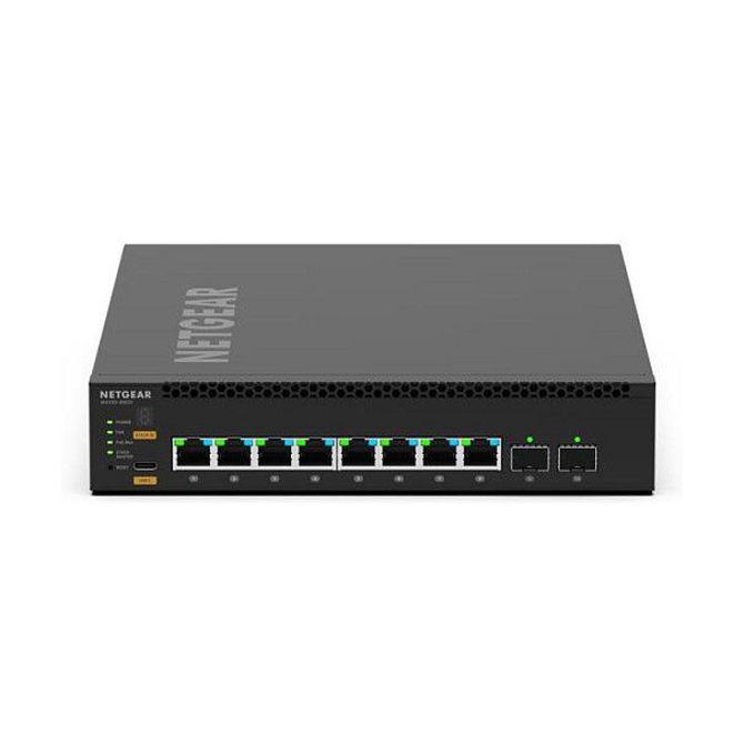 Stikalo Netgear M4350-8M2V, L3 upravljano, 8x 2,5G RJ-45, 2x SFP28, PoE++, rack montaža