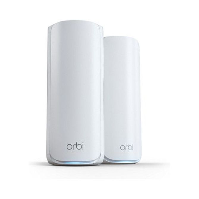 NETGEAR Orbi 770 serija WiFi 7 Mesh sistem, 2 paketa, WLAN BE10800 tripasovni, 5x 2,5G LAN, 1x 2,5G WAN, pokritost do 360 m²