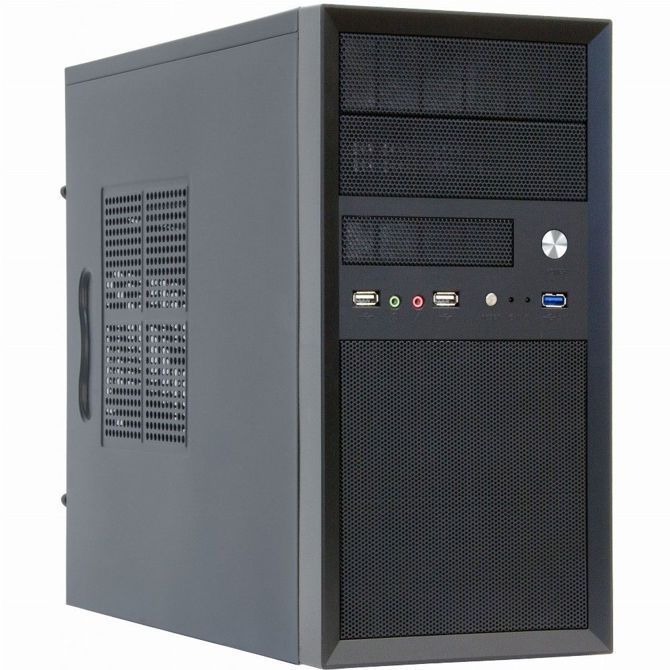 Ohišje za računalnik Chieftec CT-01B-350GPB mini stolp, microATX, črno, 350 W napajalnik, USB 3.2