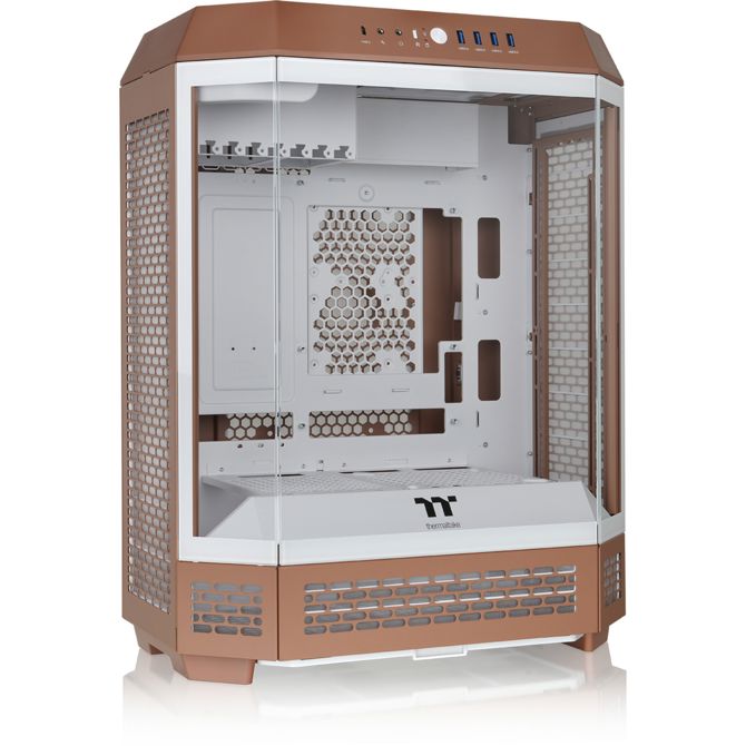 Ohišje za računalnik Thermaltake The Tower 600 (svetlo rjavo, kaljeno steklo x 3)
