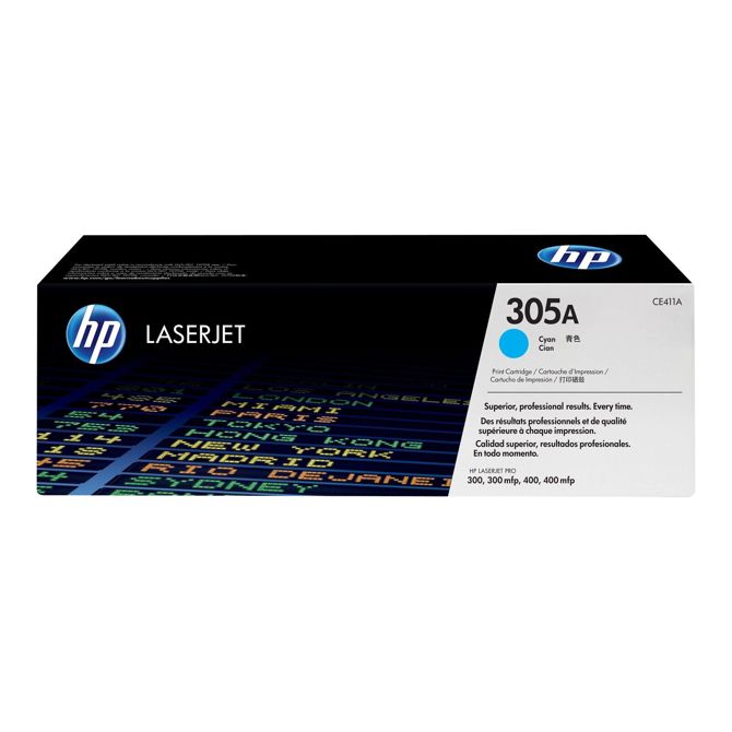 Originalna tonerska kartuša HP 305A za LaserJet, barva Cyan, standardna zmogljivost 2.600 strani, 1 kos