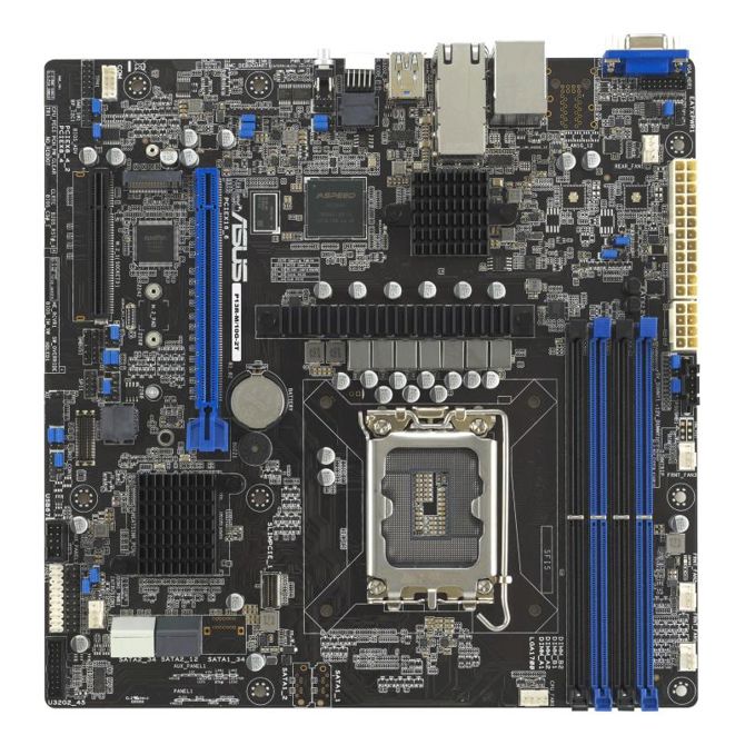 Osnovna plošča Asus P13R-M/10G-2T Intel C266, podnožje 1700, 4x DDR5 do 128GB ECC, 2x 10G LAN, μATX