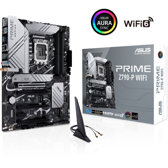 Osnovna plošča Asus PRIME Z790-P WIFI, LGA1700, DDR5, Wi-Fi 6, ATX, Bluetooth 5.2