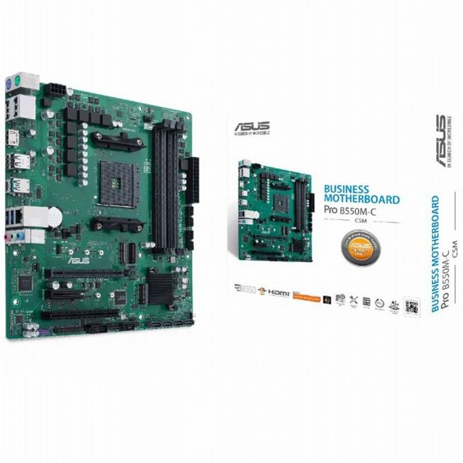 Osnovna plošča Asus PRO B550M-C/CSM Micro ATX, AM4, DDR4, 2x M.2, USB-C